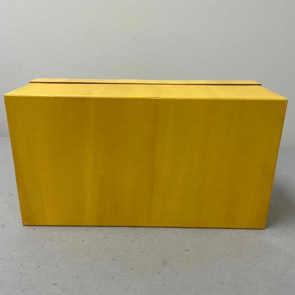 Fendi Shoe Box and Dust Bags Yellow Logo Authentic Storage Set 13.5x7.5x5